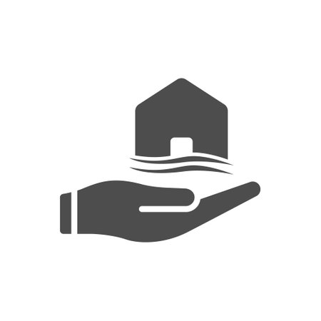 Home insurance glyph vector iconのイラスト素材