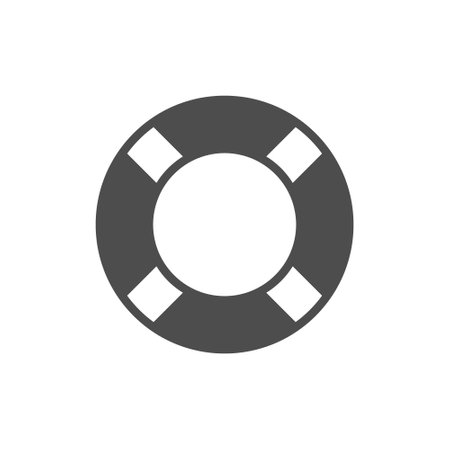Lifebuoy glyph vector iconのイラスト素材