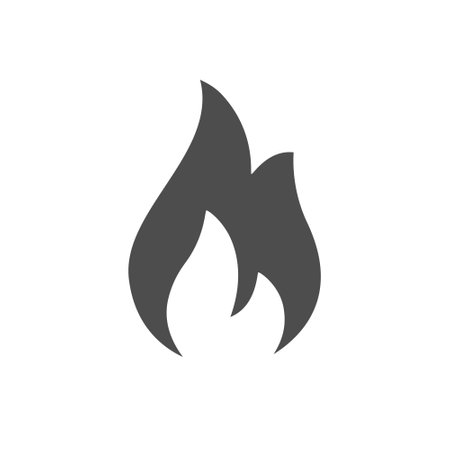 Fire glyph vector iconのイラスト素材