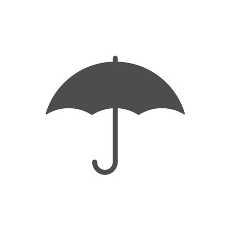 Umbrella glyph vector iconのイラスト素材