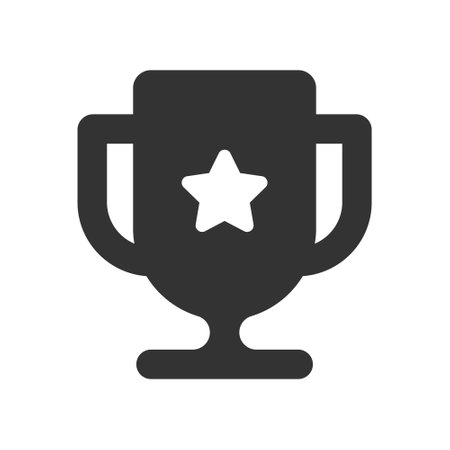 Trophy cup glyph vector iconのイラスト素材