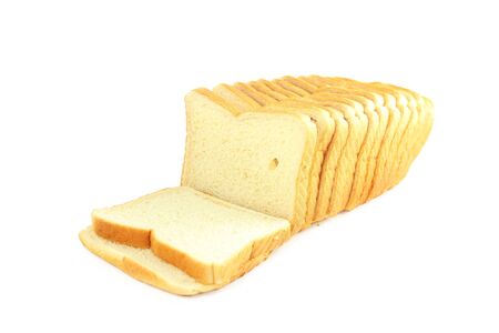 sliced bread isolated on white background