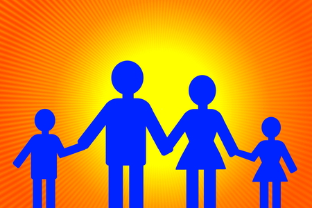 together family man woman boy girlの写真素材