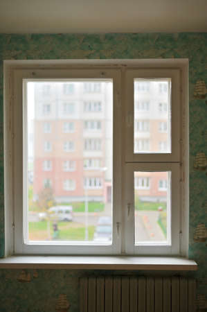 window apartment no peopleの写真素材