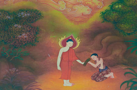 After deciding to take the middle path in practicing for enlightenment, the woman offer him a first...