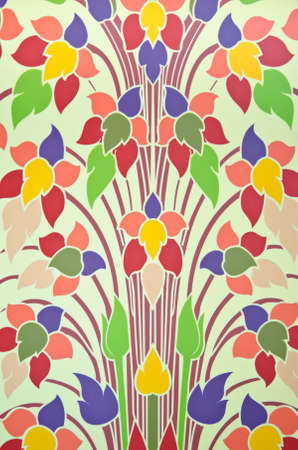 colorful background using Thai-art styleの写真素材