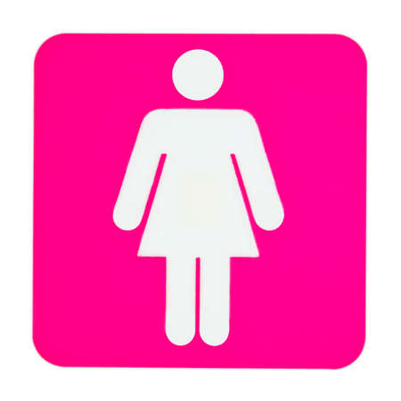 Pink toilet sign for womenの写真素材