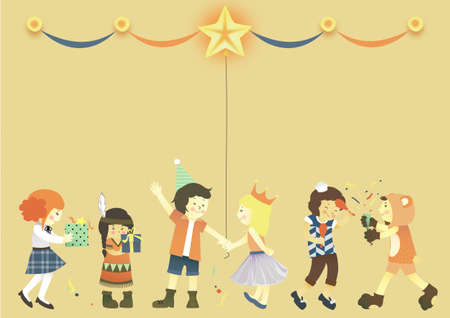 Kids Celebration -- can be use for any festival !!のイラスト素材