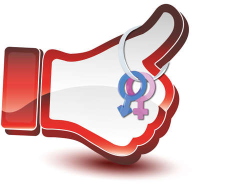 Like....make relationship (red)のイラスト素材