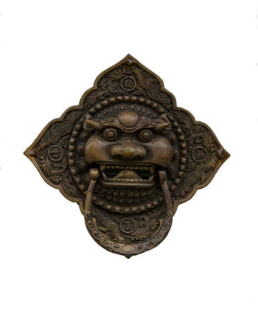 Traditional Korean Door Knocker with a unique designの写真素材
