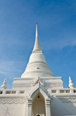 Ancient pagoda in the blue sky of Thailandの写真素材