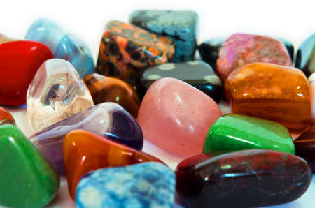 Various stones, minerals, gems, that contain spiritual force human believes の写真素材