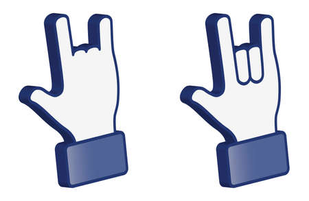 Hand symbol---Love 3D (vector)のイラスト素材