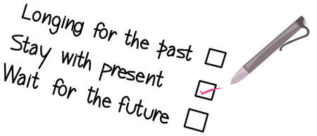 A list of principles for you to choose to manage your life  Select by a ballpoint pen 