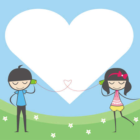 Love is so far Diary and notepad  A plain notepad for everyone to use with a cute couple and space in a heart background のイラスト素材