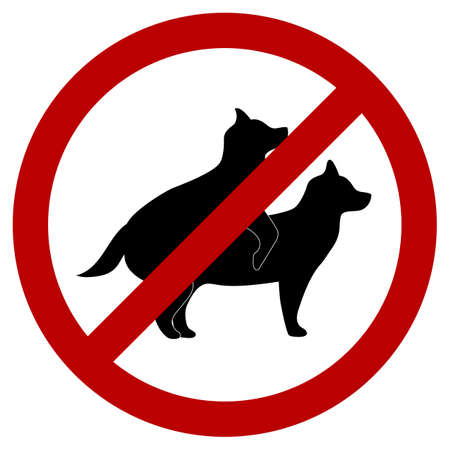 No Doggie Breeding Signのイラスト素材