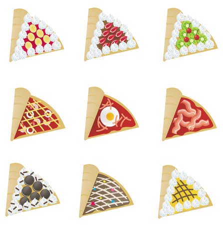 Fancycrepes  with 9 different lookのイラスト素材