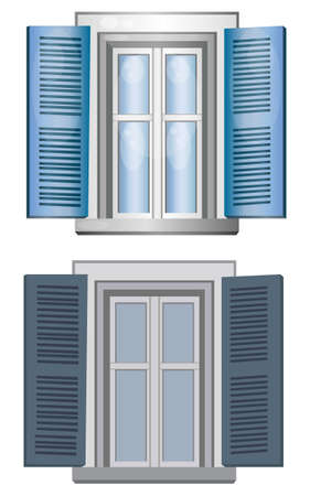 Two classic-style windows made by vectorのイラスト素材
