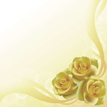 Old yellow roses background, create by vectorの写真素材