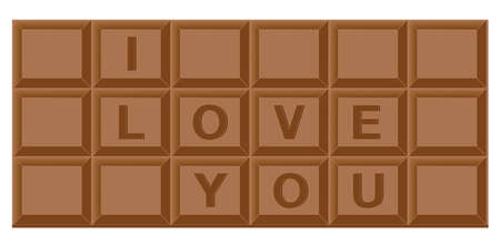 Chocolate bar for valentine, create by vectorのイラスト素材