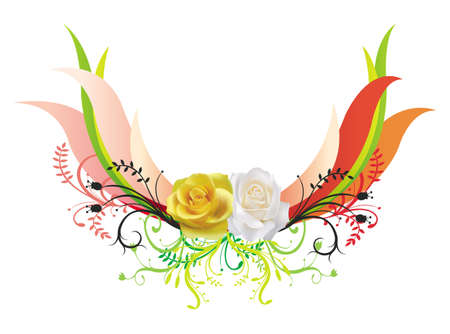 Abstract Floral sign, create by vectorのイラスト素材