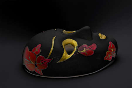 Side of Evil Opera Mask illustrationの写真素材