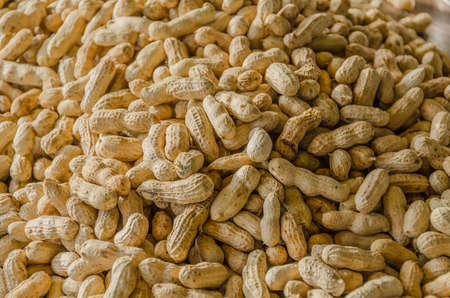 Pile of Peanuts on sales in the market of Thailandの写真素材
