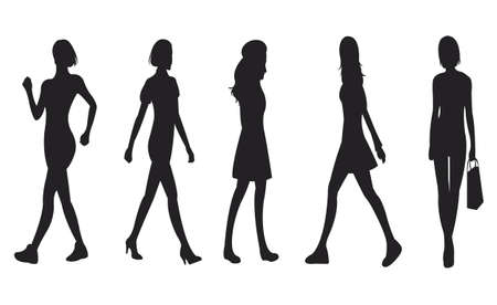 Sets of Stylish Woman Characteristic, create by vectorのイラスト素材