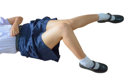Sexy Thai school-girl body isolationの写真素材