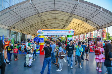 BANGKOK, THAILAND - MARCH 31: An atmosphere at Thai-Japan Anime&Music Festival entrance is full of visitors and cosplayers from various countries. This is the 3rd anniversary in Thailand on March 31, 2013. のeditorial素材