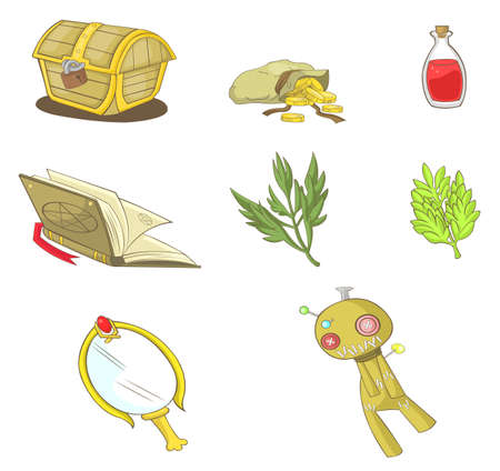 Magical items collection set, create by vectorのイラスト素材