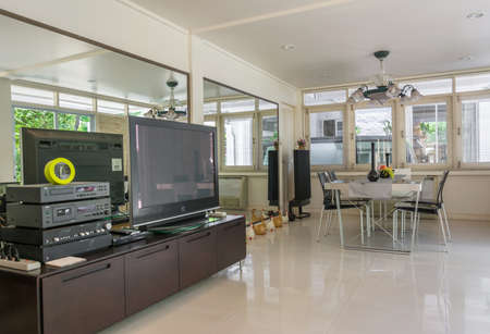 Modern living room in white style.の写真素材