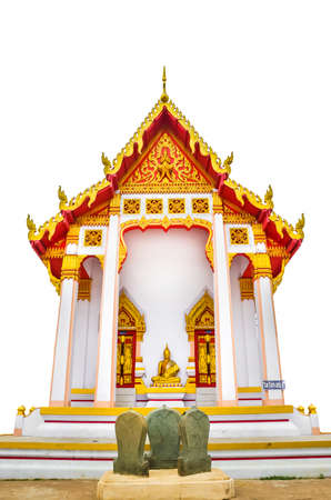 Ancient temple of Ayuttaya, Thailand with white sky  It is over 100 years  Build after the war with Burmaの写真素材