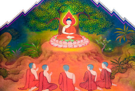 Monk Siddhattha have five companions following him at first  They all want to practice themselves to attain enlightenment  の写真素材