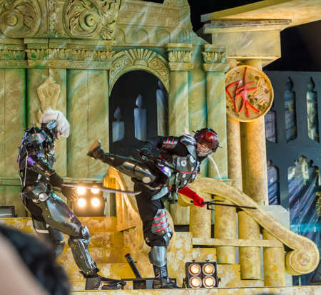 BANGKOK, THAILAND - MAY 25: Metal Gear Rising Revengeance performance on stage in Oishi World...