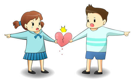 When a lover is on different path, will it destroy their relationship? create by vectorのイラスト素材