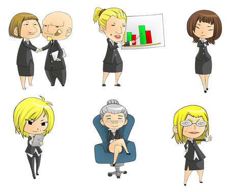 SD businesswomen, create by vectorのイラスト素材