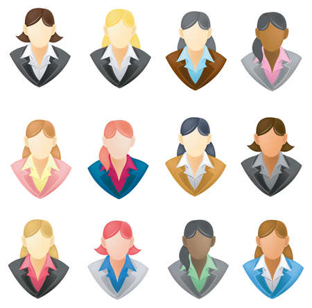 Set of businesswoman icon のイラスト素材