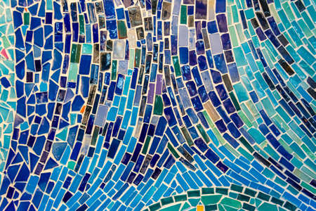 Abstract wall decorated of colorful tile texture  It can be used as backgroundの写真素材
