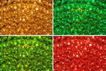 Closeup of a crystal chandelier pattern collection setの写真素材