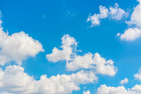 Beautiful blue sky background in the afternoon summerの写真素材