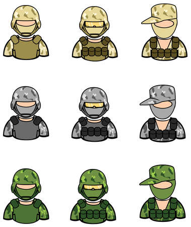 Soldier icon collection set 1.のイラスト素材