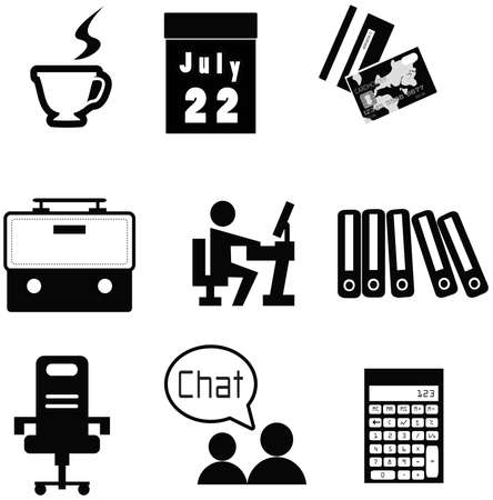 Office material icon collection set, create by vectorのイラスト素材