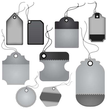 Modern silhouette tag and labels designのイラスト素材