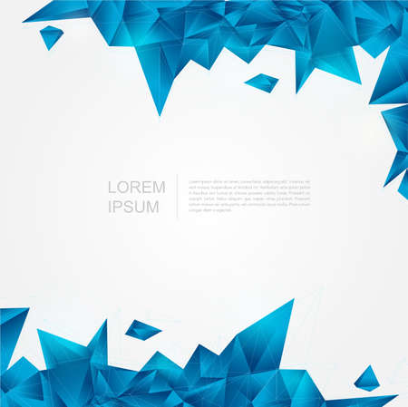 Blue crystal background in polygon and abstract style, create by vectorのイラスト素材