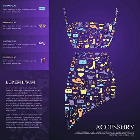 Colorful woman fashionのイラスト素材