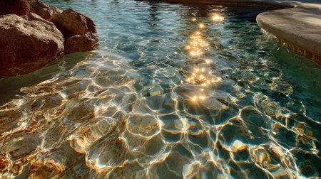 Photograph of beige ripples in water, with interplay of light and shadow, top-down view, high-resolution photography. --chaos 20 --ar 16:9 --stylize 750 --v 7 Job ID: b8fa1d1e-a290-4f9c-b05b-726d4e98b358の素材