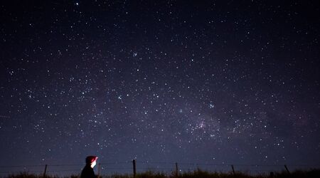 playing with the starsの写真素材