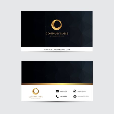 Geometric background business card designのイラスト素材