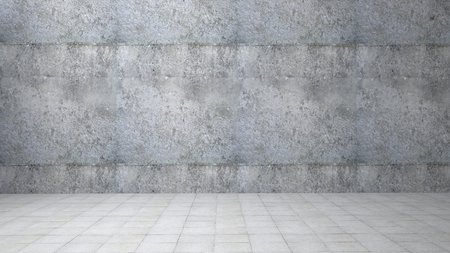 Concrete interior design with on a floor. 3D rendering.の写真素材